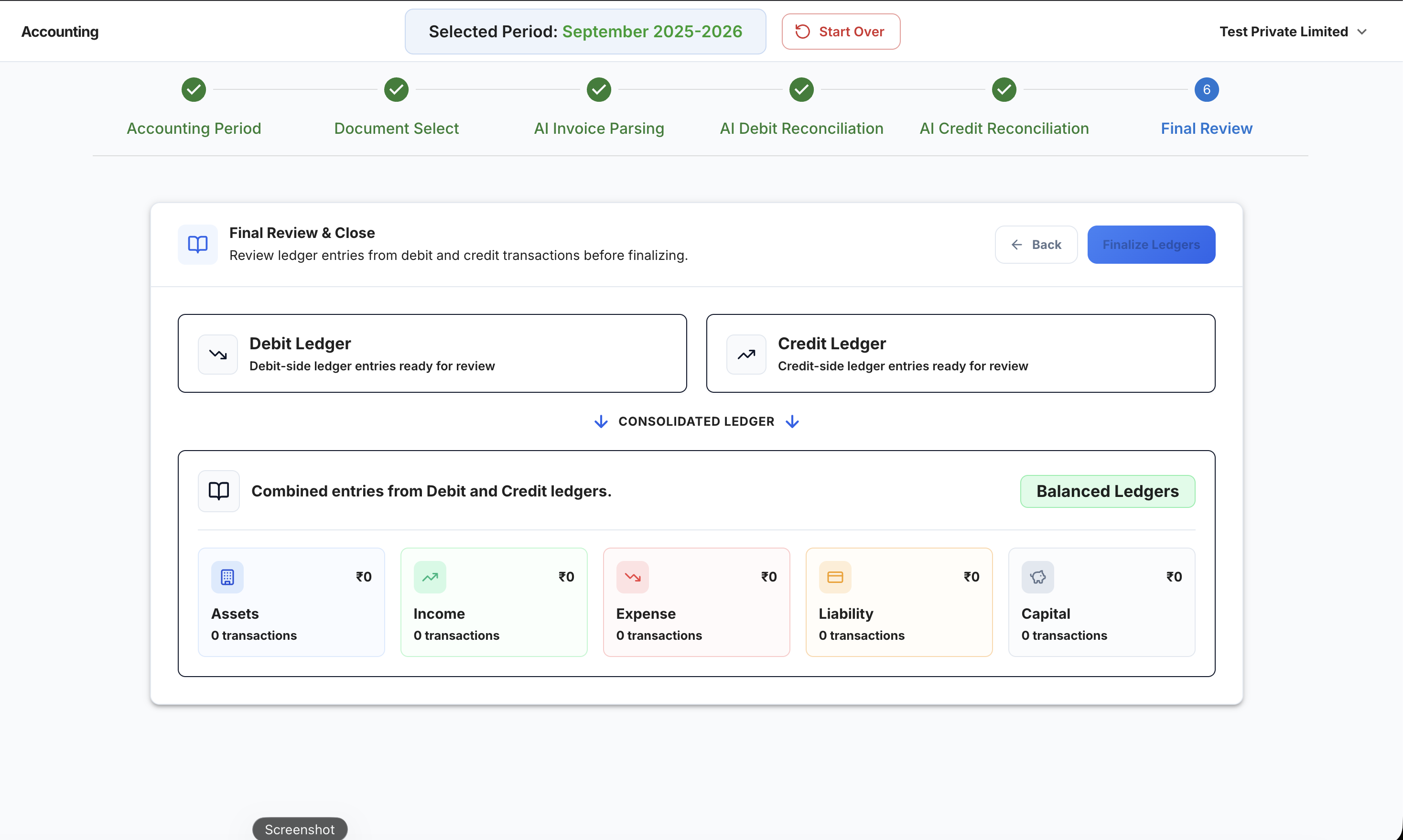 Flick AI final transaction review before ledger posting